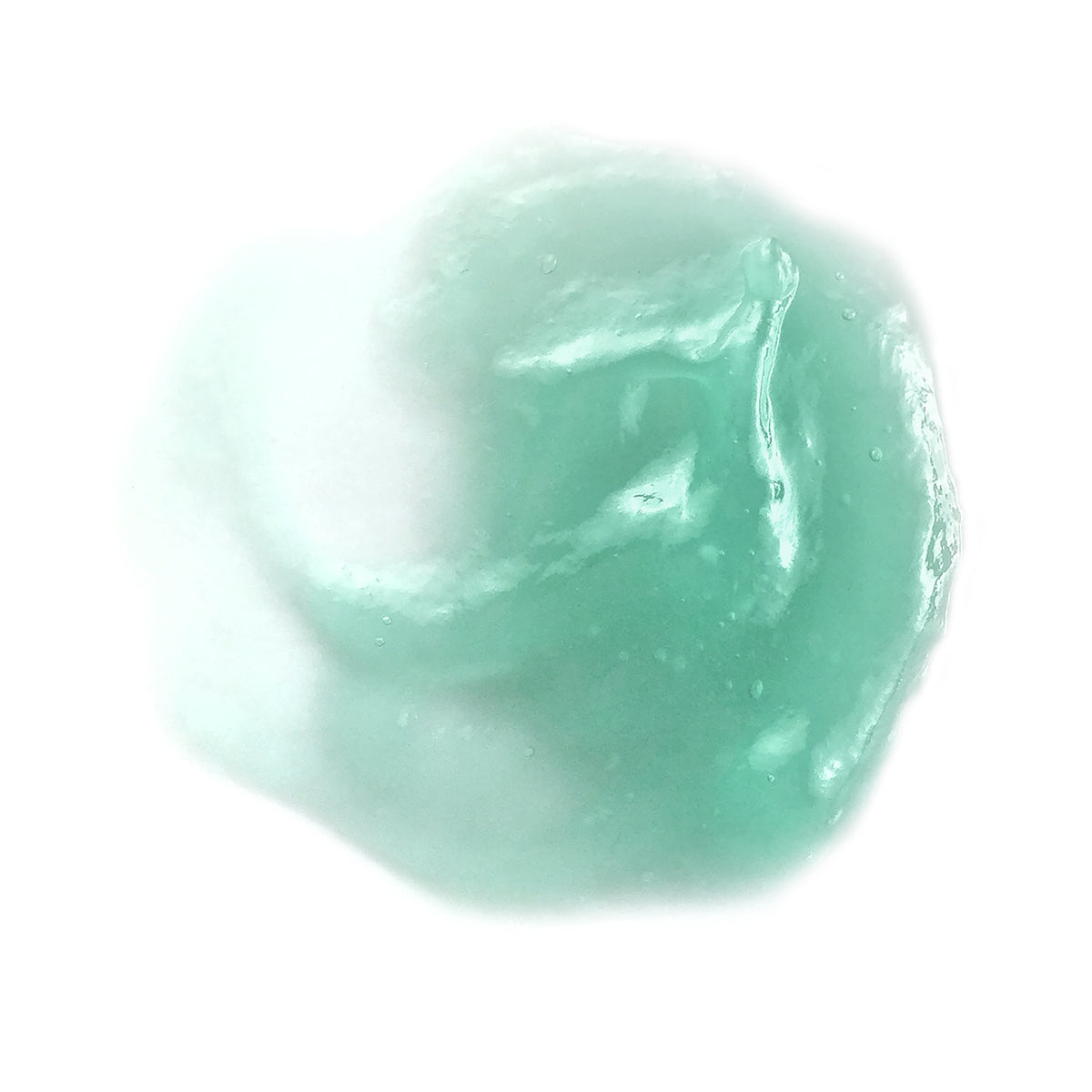 Cerulean Mask translucent blue gel texture.