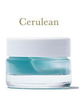 Cerulean Mask, in clear glass jar showing cerulean blue product color.