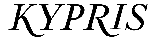 Kypris Logo, black color.